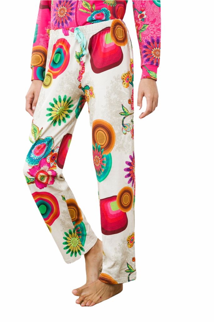 Pantalon pijamale dama, Desigual-Beige Lollipop