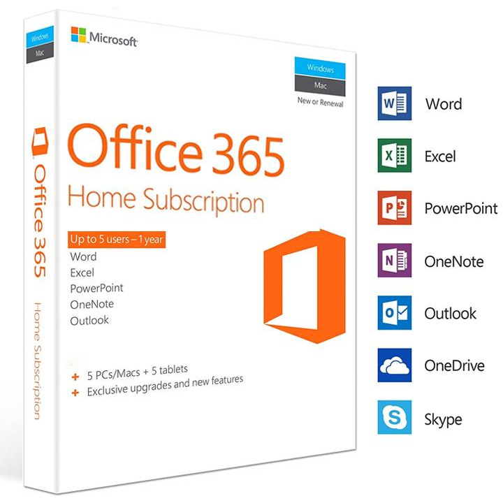 Microsoft Office 365 Family Home - 6 PC/MAC - 1 év elektronikus licenc