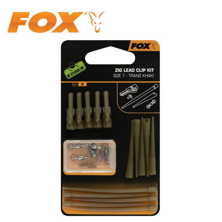 Set accesorii pescuit, clema din plumb, FOX Zig