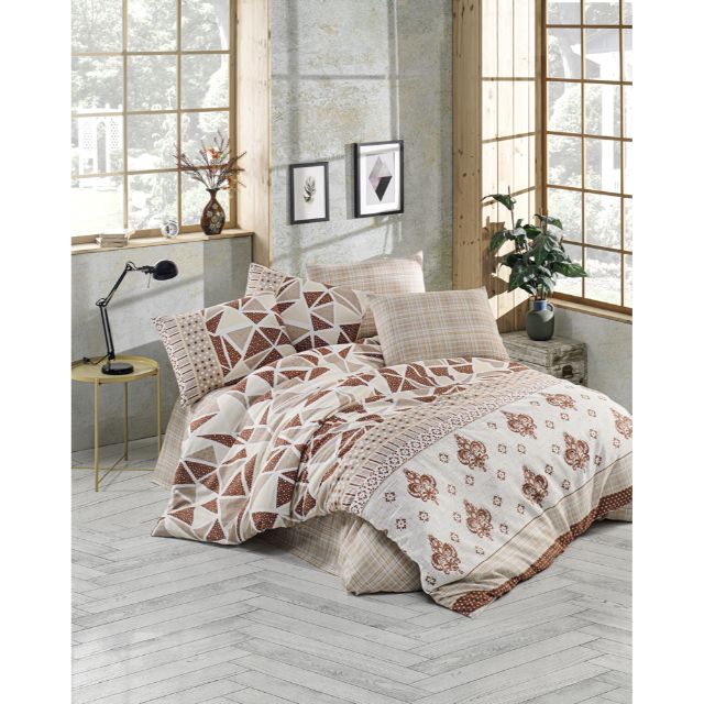 Set lenjerie pentru pat dublu, 4 piese, model classic Wella