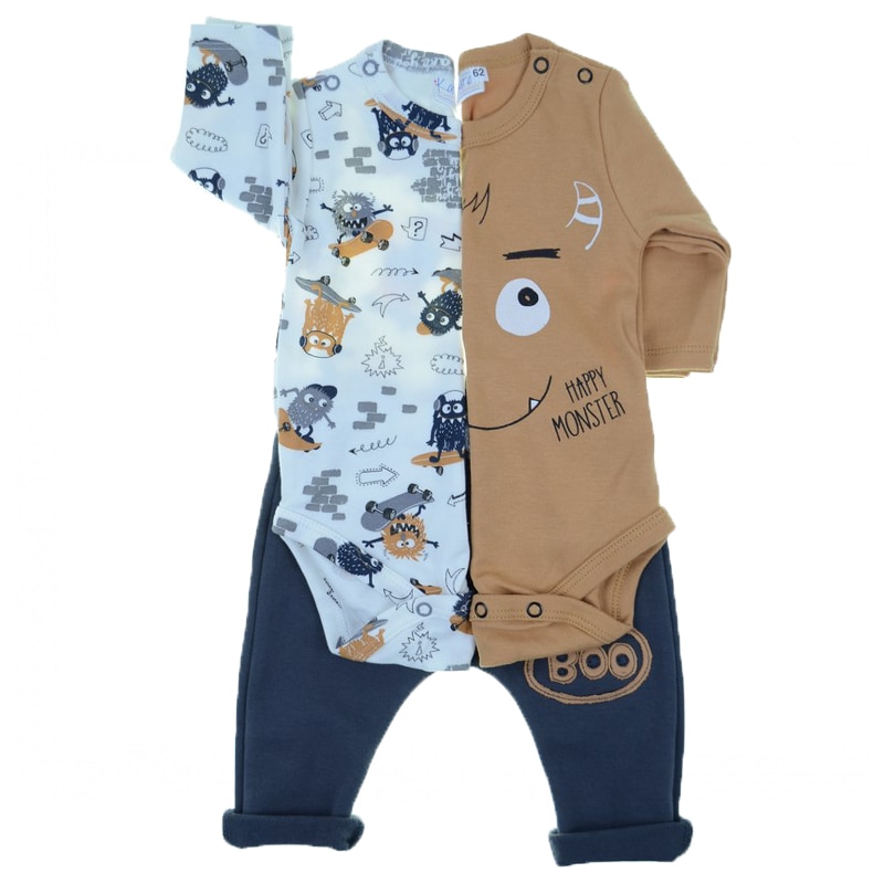 Compleu 3 piese pentru baieti Karen CPB46-86, Multicolor 65204