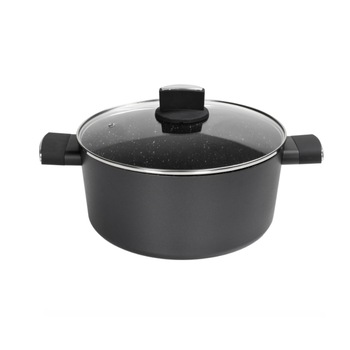 Cratita Zilan ZLN0850 Negru cu invelis din marmura, 5 straturi, 26 cm si manere fine la atingere, 5.7 L Cratita Zilan ZLN0850 Negru cu invelis din marmura, 5 straturi, 26 cm si manere fine la atingere, 5.7 L