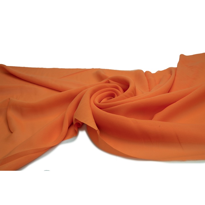 Material tesut, tip Sifon neted, Portocaliu, 50 cm x 150 cm