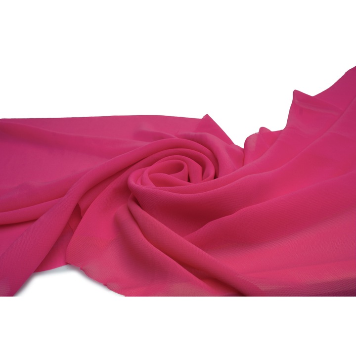 Material tesut, tip Sifon neted, Fucsie, 50 cm x 150 cm