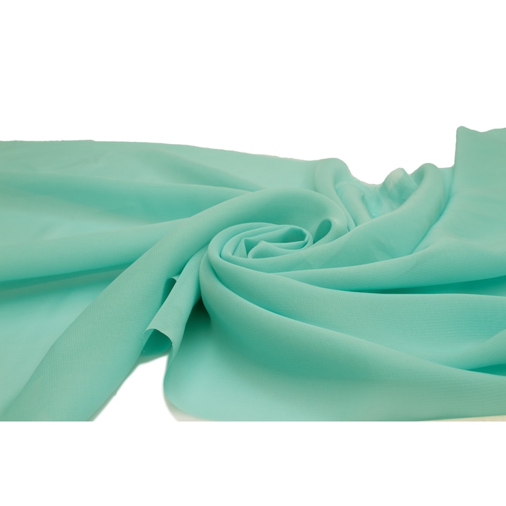 Material tesut, tip Sifon neted, Albastru aqua, 50 cm x 150 cm