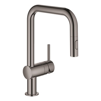 Baterie de bucatarie Grohe Minta 32322A02, 3/8'', monocomanda, pipa inalta, tip C, dus extractabil, hard graphite Baterie de bucatarie Grohe Minta 32322A02, 3/8'', monocomanda, pipa inalta, tip C, dus extractabil, hard graphite