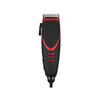 Masina de tuns Aurora AU292 cu cablu, lame din otel inoxidabil, 4 duze 3/6/9 /12 mm , accesorii incluse , Negru Masina de tuns Aurora AU292 cu cablu, lame din otel inoxidabil, 4 duze 3/6/9 /12 mm , accesorii incluse , Negru