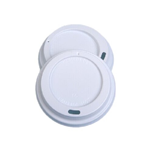 Set 100 Capace albe pentru pahare carton bauturi, 7 OZ