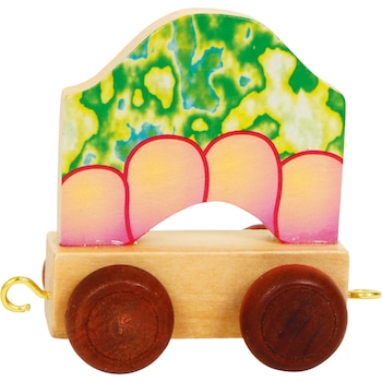 Vagon trenulet, Legler, Lemn, Model dragon, 6.5x3x6 cm, Multicolor Vagon trenulet, Legler, Lemn, Model dragon, 6.5x3x6 cm, Multicolor