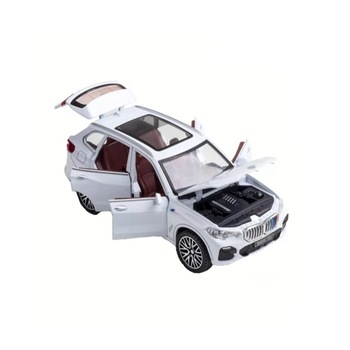 Masina metalica BMW X5, cu lumini si sunete , usi mobile, capota mobila, portbagajul mobil , Alb ,15 cm Masina metalica BMW X5, cu lumini si sunete , usi mobile, capota mobila, portbagajul mobil , Alb ,15 cm
