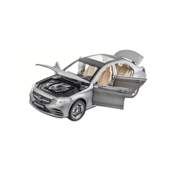 Masina metalica Mercedes C260 Fabulous , usi mobile, capota mobila, portbagajul mobil , Gri ,15 cm