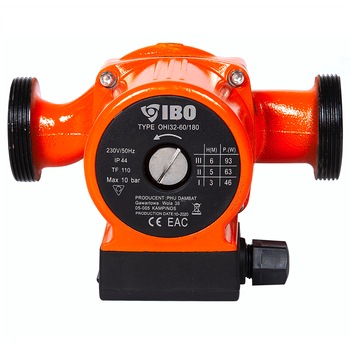Pompa recirculare centrala Ibo Dambat OHI 32-60/180, debit maxim 55l/min, putere maxima 93W Pompa recirculare centrala Ibo Dambat OHI 32-60/180, debit maxim 55l/min, putere maxima 93W