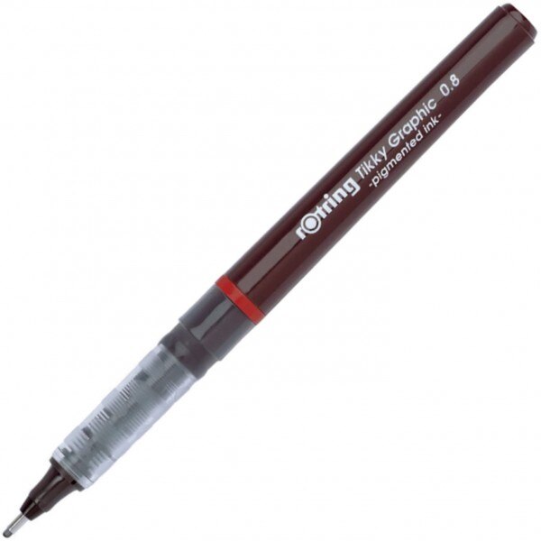 Liner free-ink Rotring Tikky Graphic 0.8 mm, calibrat, cu tus negru