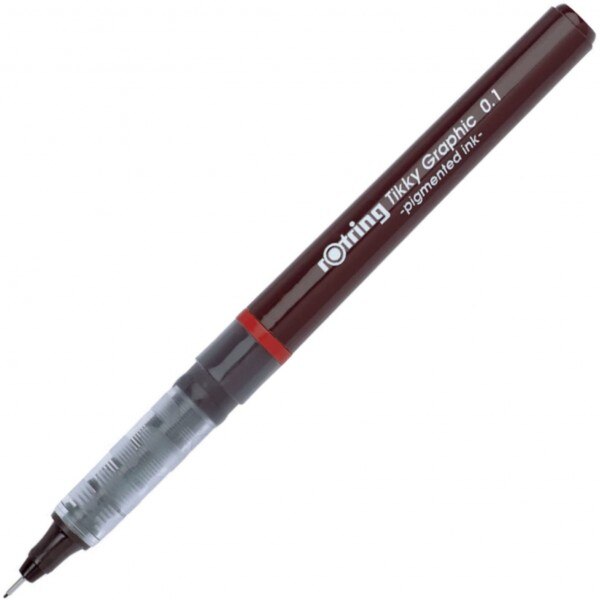 Liner free-ink Rotring Tikky Graphic 0.1 mm, calibrat, cu tus negru