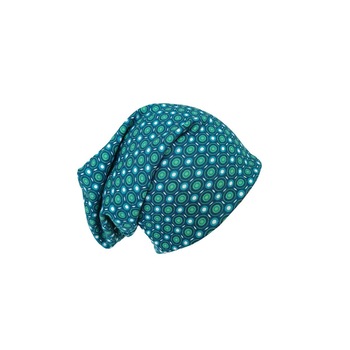 Caciula copii Emerald 3-6 luni, cu bordura, in strat dublu, din bumbac Caciula copii Emerald 3-6 luni, cu bordura, in strat dublu, din bumbac