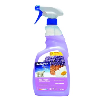 Odorizant ambiental, Sanitec Deo Fresh, lavanda, spray 750ml, avizat, profesional, concentrat, antibacterian Odorizant ambiental, Sanitec Deo Fresh, lavanda, spray 750ml, avizat, profesional, concentrat, antibacterian