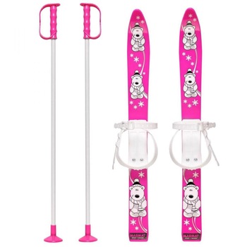 Schiuri din plastic pentru copii Marmat, 70 cm, roz - 6081 Schiuri din plastic pentru copii Marmat, 70 cm, roz - 6081