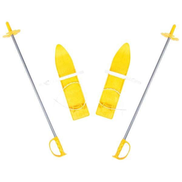 Schiuri din plastic pentru copii Marmat, 40 cm, galben – 6104