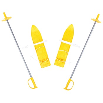 Schiuri din plastic pentru copii Marmat, 40 cm, galben – 6104 Schiuri din plastic pentru copii Marmat, 40 cm, galben – 6104