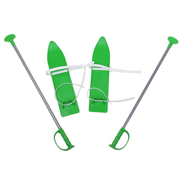 Schiuri din plastic pentru copii Marmat, 40 cm, verde – 6104