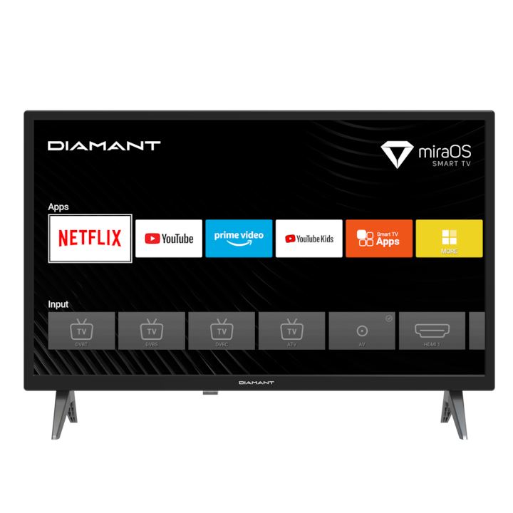 Телевизор Diamant 24HL4330H/B, 24" (60 см), Smart, HD, LED, Клас E