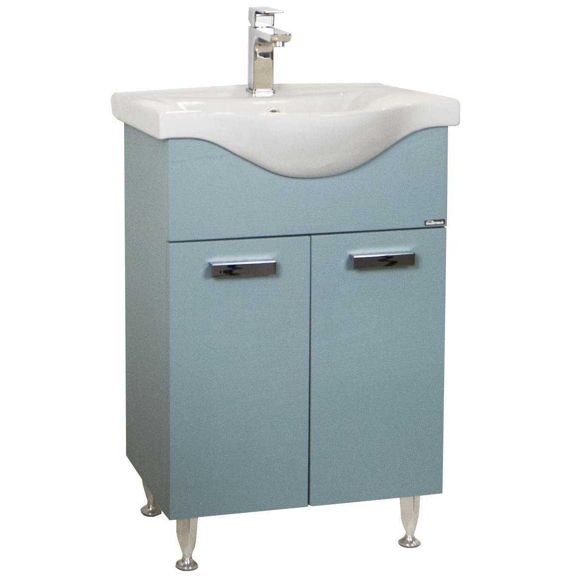 Baza MDF si lavoar Badenmob , seria 169 , 55x45cm , Bleu rustic