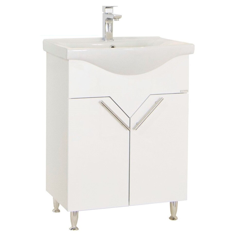 Baza MDF si lavoar Badenmob , seria 102 , 60x45cm , Alb