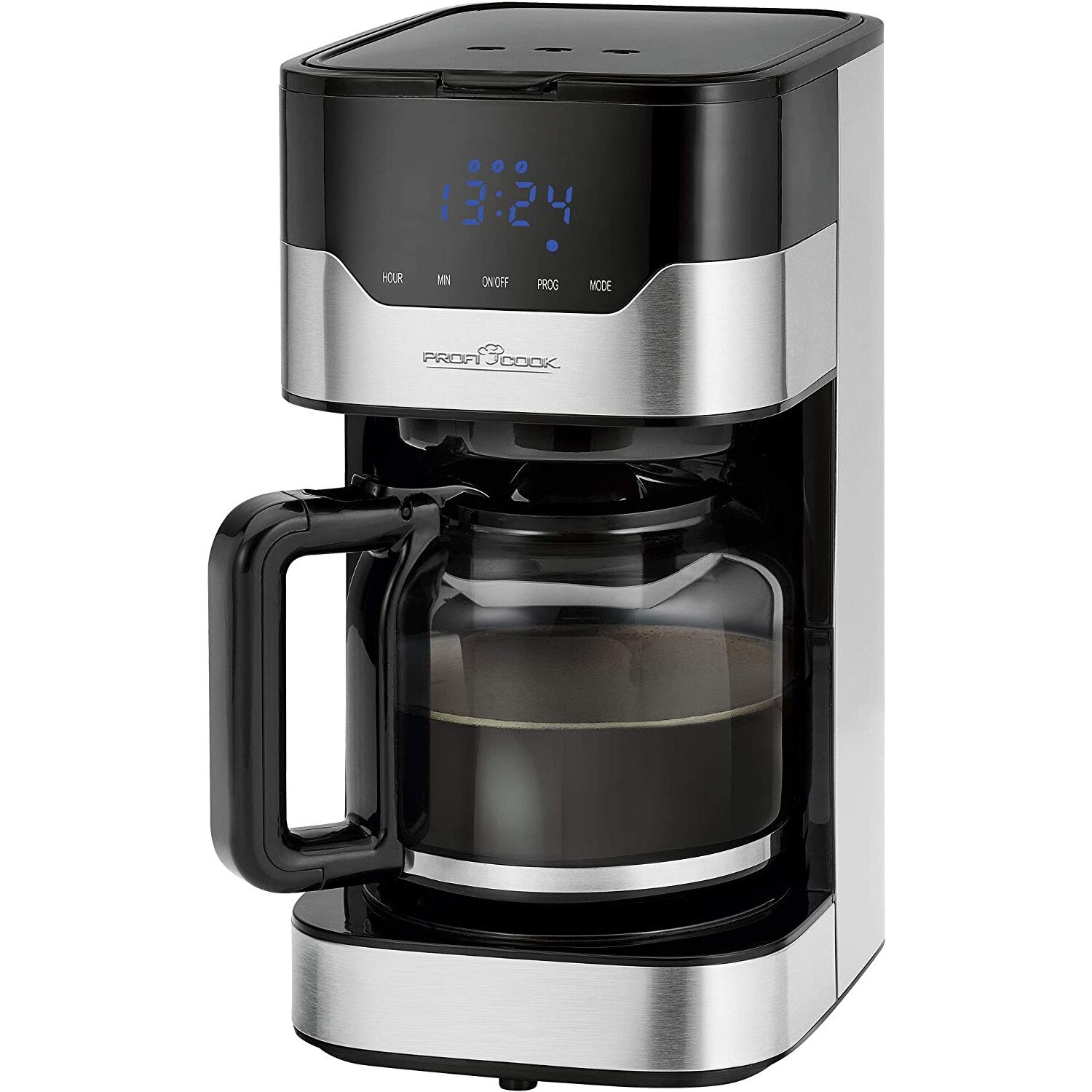 Cafetiera Proficook PC-KA 1169, 900 W, 1.5 l, 12-14 cesti, Negru/Inox