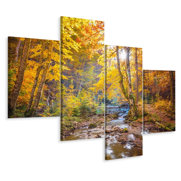 Комплект от 4 части ПЕЙЗАЖ НА ГОРА Природа 3D 240cm x 150cm Декорации, Канава, Пейзаж, Всекидневна