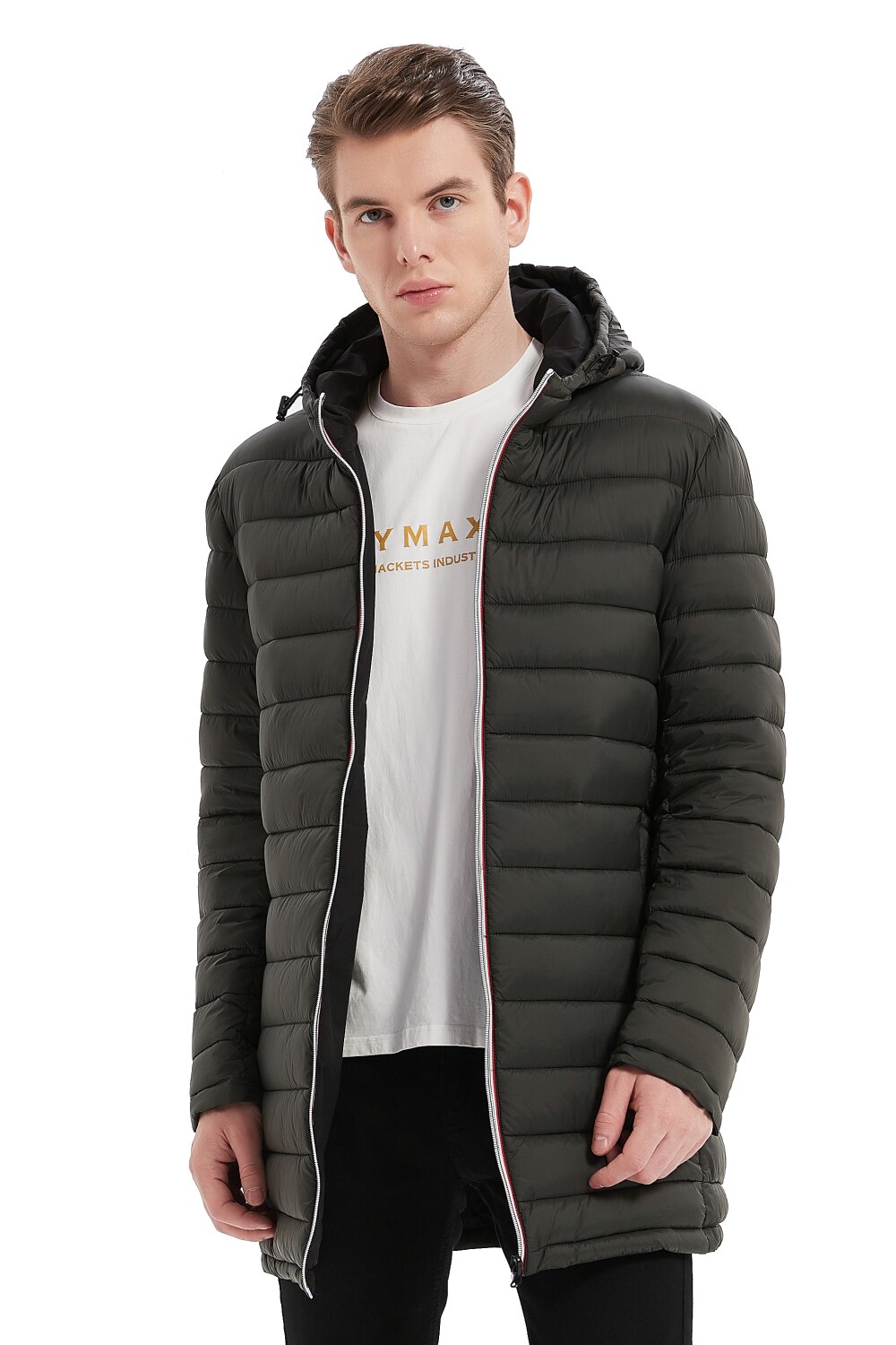 Geaca lunga barbati KYMAXX Isaac 5067-3 Khaki