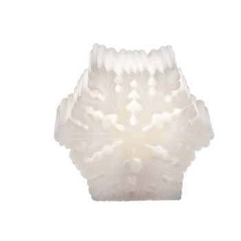 Lumanare decorativa cu Led, fulg de nea , 4,5x8x7 cm Lumanare decorativa cu Led, fulg de nea , 4,5x8x7 cm