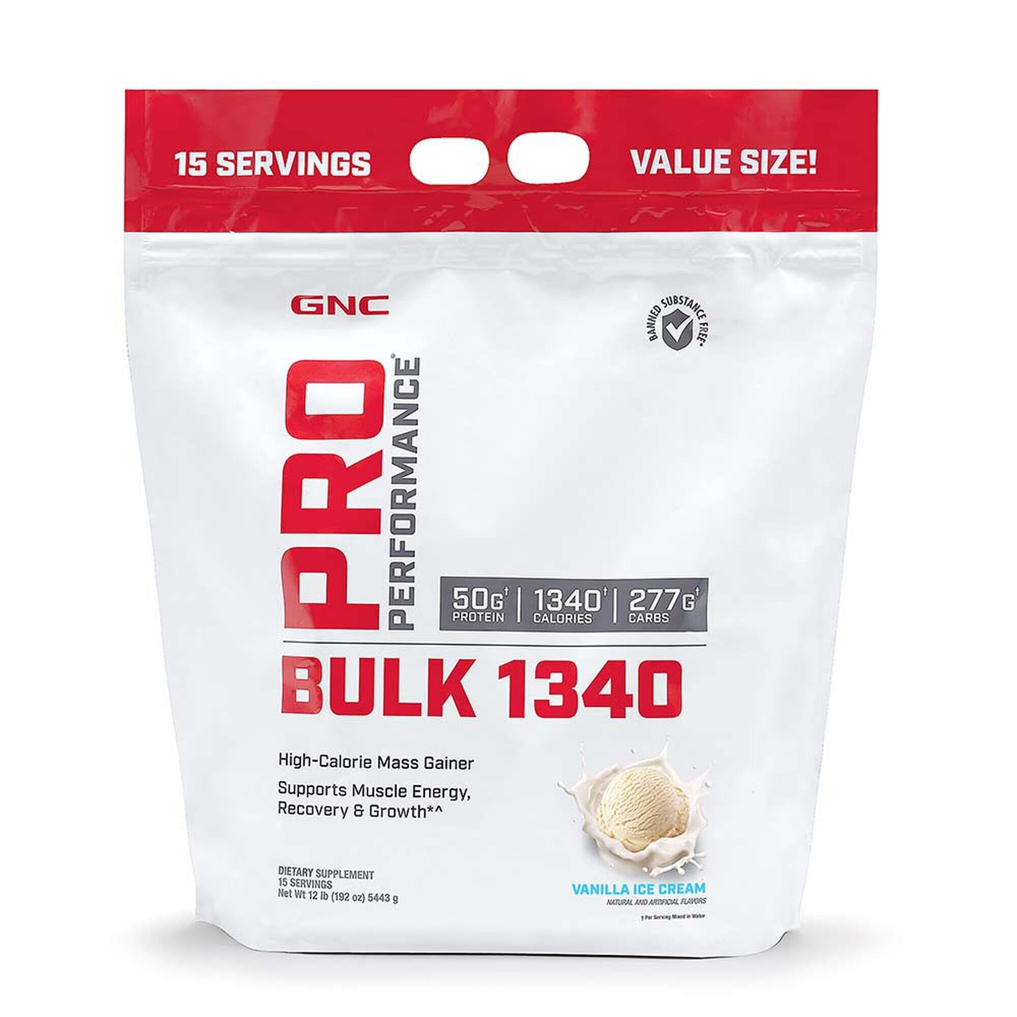 Supliment alimentar GNC Pro Performance Bulk 1340 cu Aroma de Vanilie, 5443 g