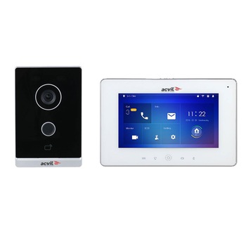 Kit videointerfon WiFi, Acvil, ACV-KITW01, 2 MP, 7 inch, IC card, 1 familie, IR, night vision, aparent, PoE Kit videointerfon WiFi, Acvil, ACV-KITW01, 2 MP, 7 inch, IC card, 1 familie, IR, night vision, aparent, PoE