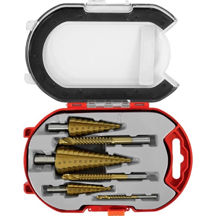 Set 3 burghie conice si 3 burghie de frezare V05051 Verke