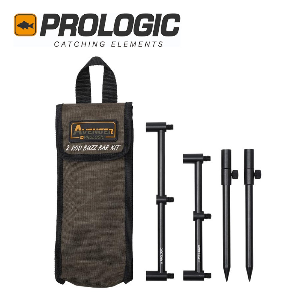 Geanta de transport compacta pentru pescuit, PROLOGIC Avenger Buzz Bar Kit & Carry Case 3rod 20-34cm