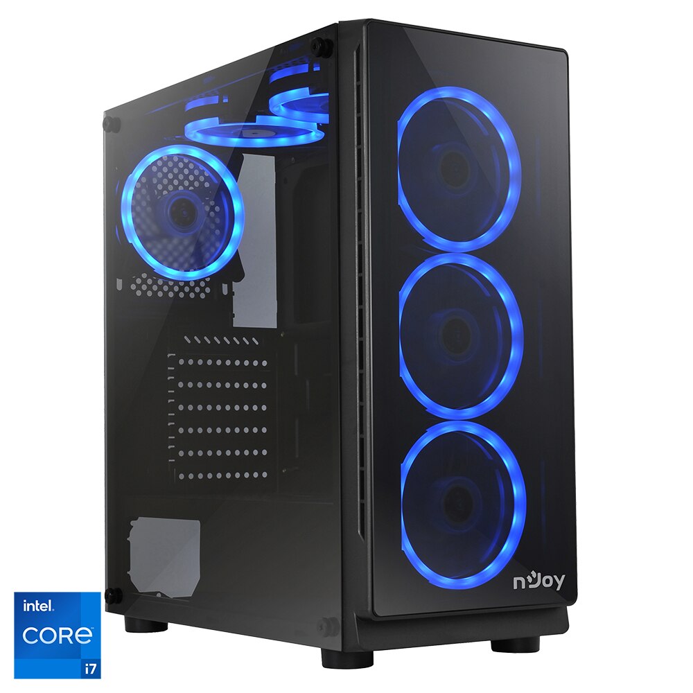 Sistem Desktop PC Gaming Serioux cu procesor Intel® Core™ i7-11700F pana la 4.90GHz, 16GB DDR4, 1TB SSD M.2 PCIe, GeForce® GTX 1660 Ti 6GB GDDR6, No OS