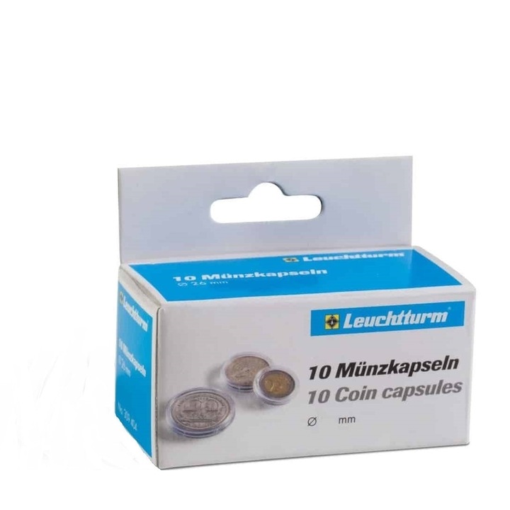 Set 10 Capsule pentru monede diametru 24 mm- 319128