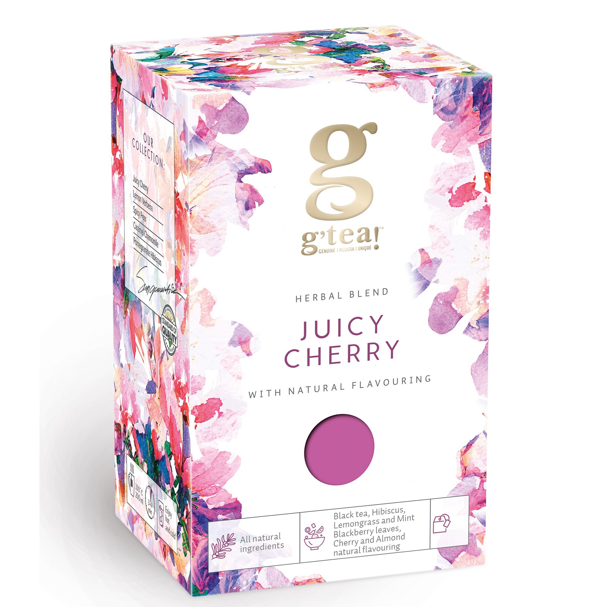 Amestec de plante cu ceai negru g’tea! Herbal Delight Juicy Cherry, 20 pliculete, 35 g