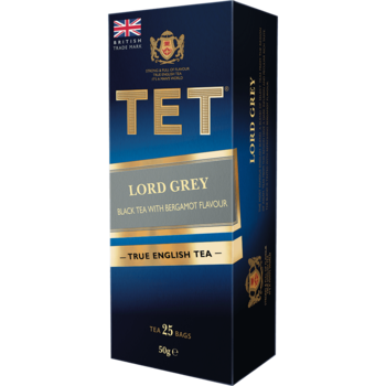 Amestec de ceaiuri negre Tet Lord Grey Black Tea, Origine Kenya Ceylon si India, 25 pliculete, 50 g Amestec de ceaiuri negre Tet Lord Grey Black Tea, Origine Kenya Ceylon si India, 25 pliculete, 50 g