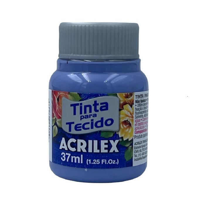 Vopsea textile Acrilex, 37ml, Albastru ardeziu