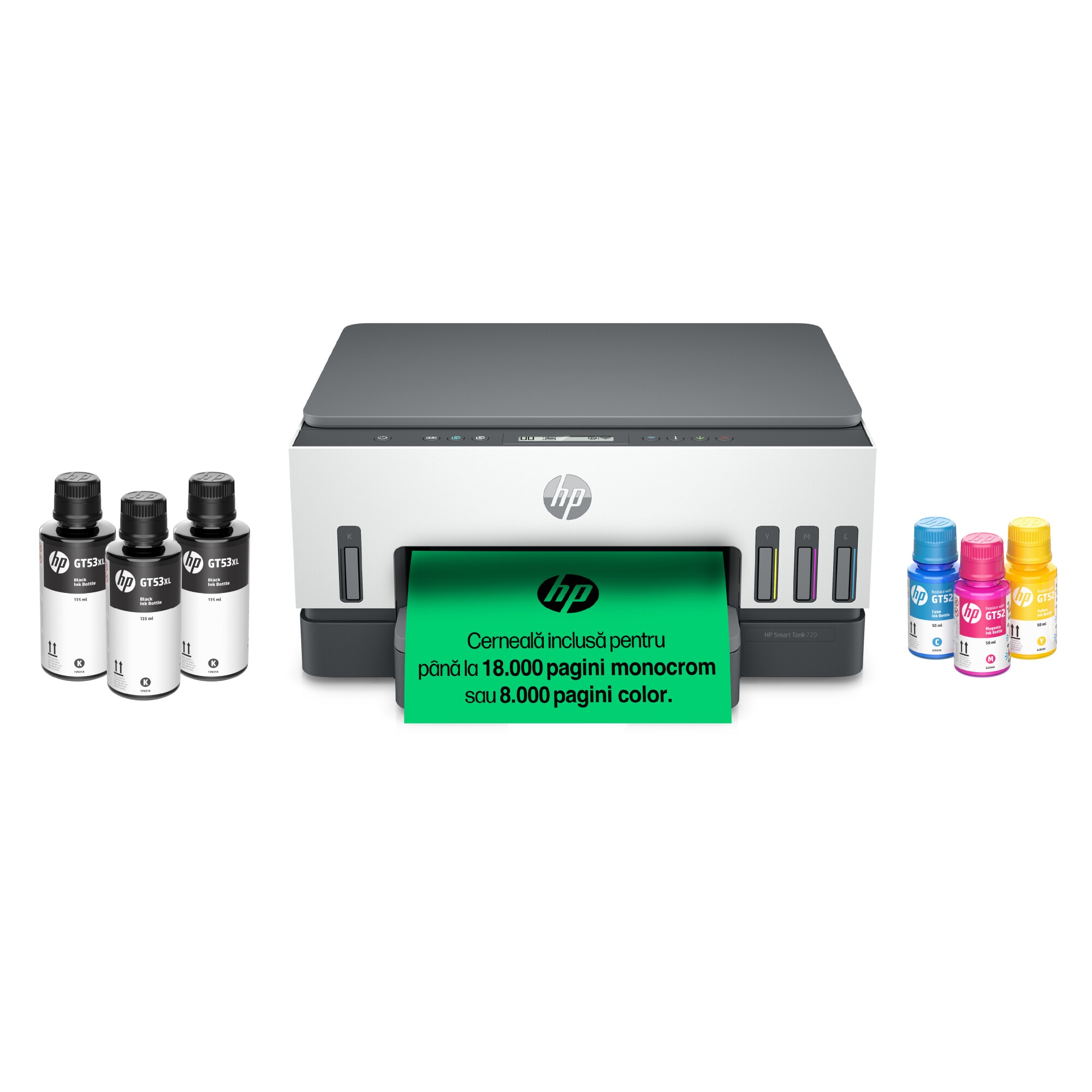 Multifunctional inkjet color CISS HP Smart Tank 720 AiO, Duplex, Wireless, A4