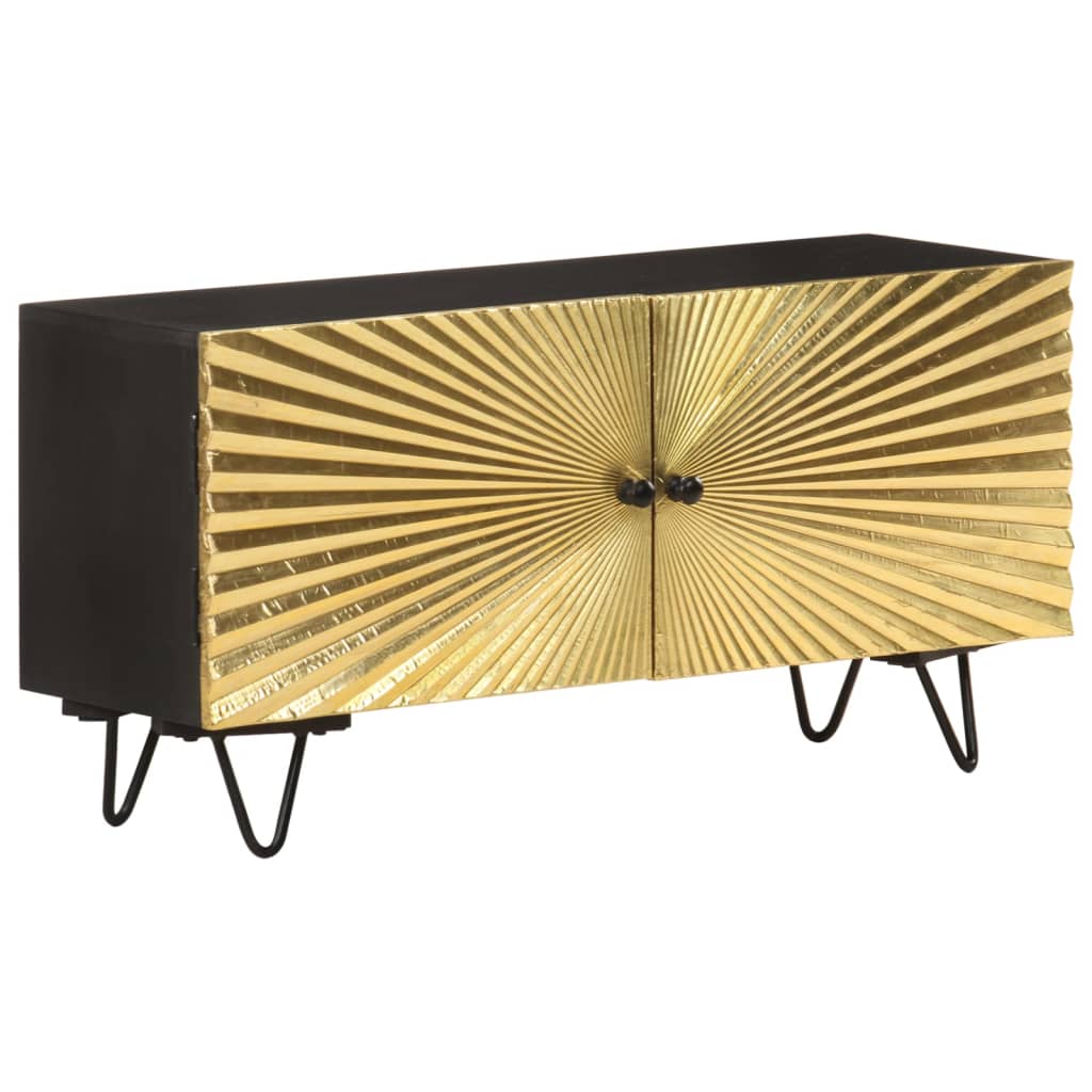 Comoda TV vidaXL, Lemn, 90 x 30 x 45 cm, Negru