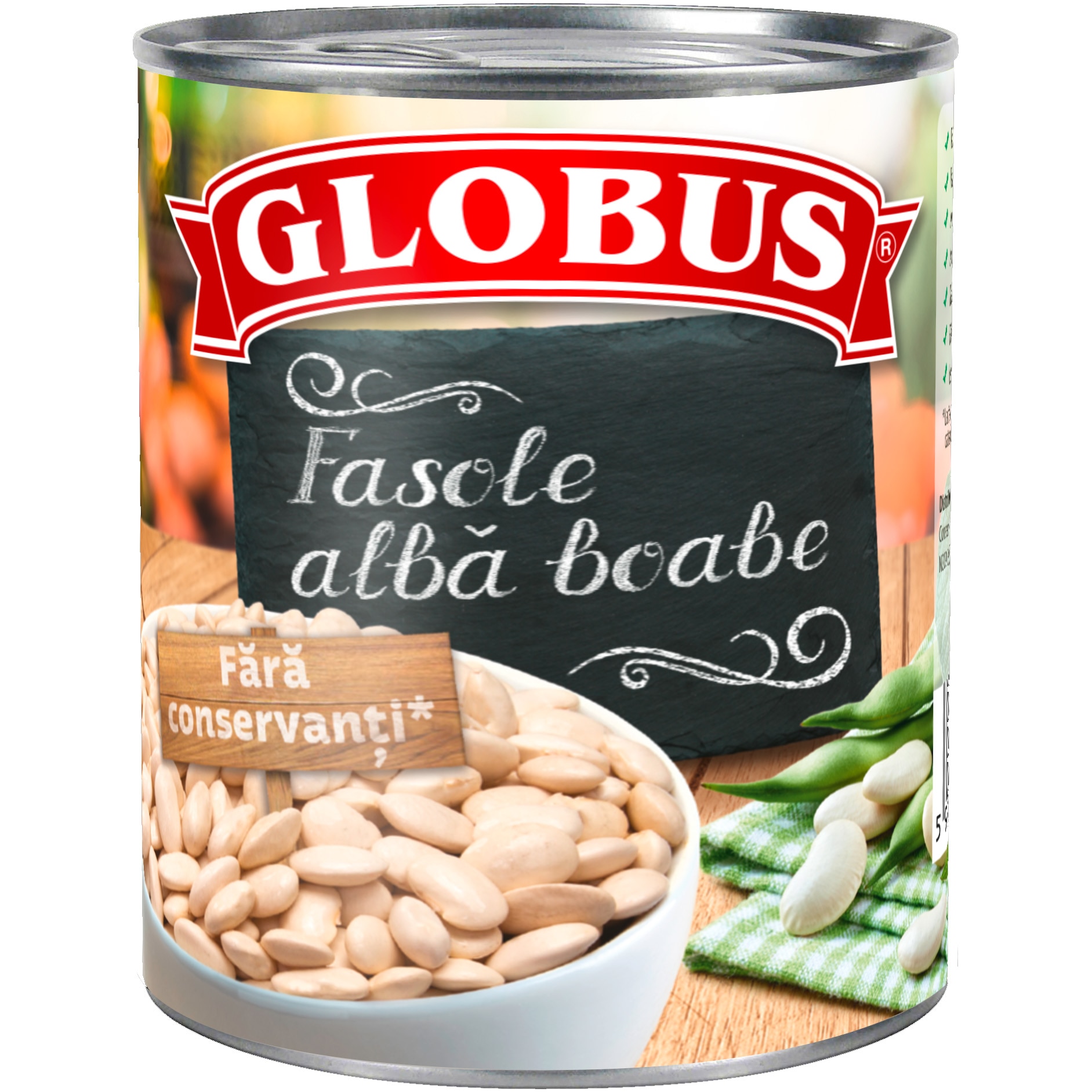 Fasole alba Globus, 800 g
