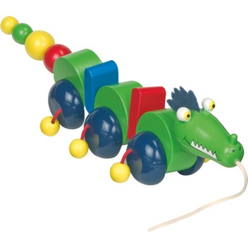 Jucarie de tras, Legler, Dragon, Lemn, 28x6x6 cm, Multicolor Jucarie de tras, Legler, Dragon, Lemn, 28x6x6 cm, Multicolor