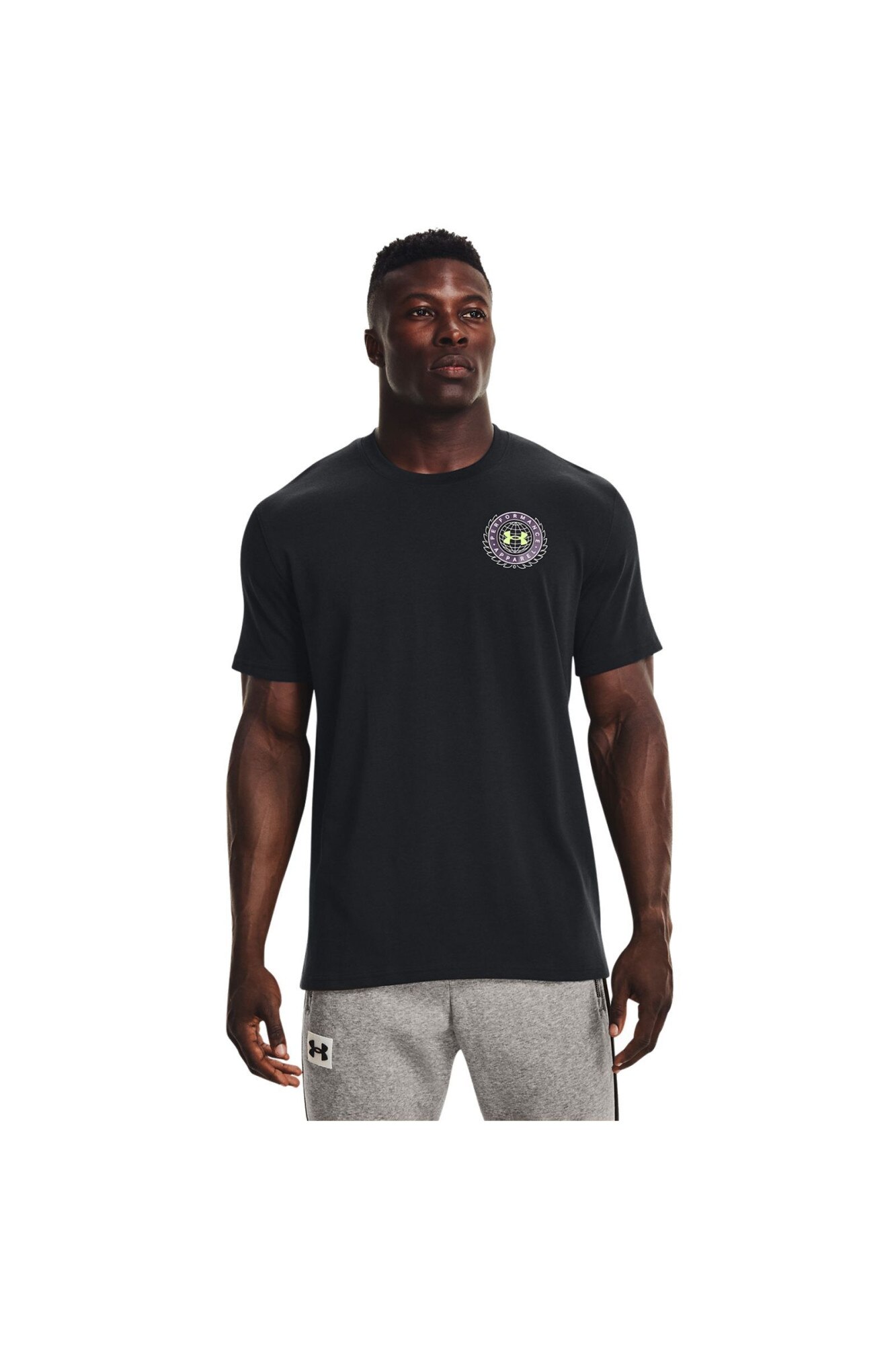 Tricou Under Armour Alma Mater Crest Hw Ss 1366471001 Barbati Negru S