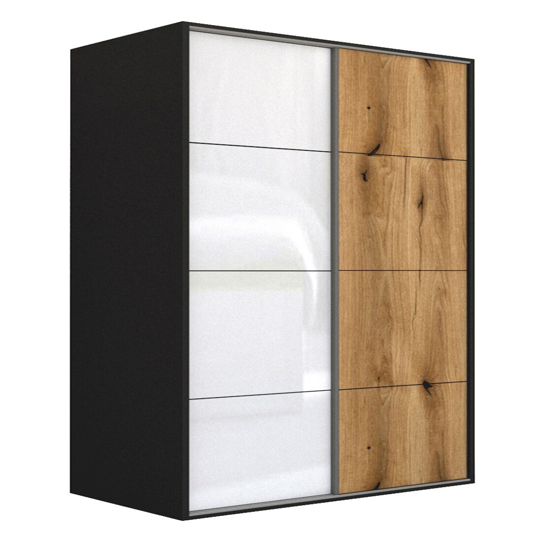 Dressing Genarom LEX A, Gri Lucios / Stejar Wotan L, 221 x 240 x 66 cm