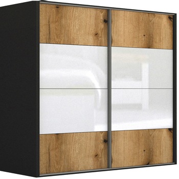 Dressing Genarom LEX A, Stejar Wotan / Gri Lucios, 241 x 240 x 66 cm Dressing Genarom LEX A, Stejar Wotan / Gri Lucios, 241 x 240 x 66 cm