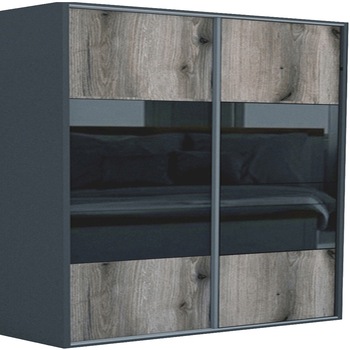 Dressing Genarom LEX D, Stejar Monastery / Negru Lucios M, 241 x 240 x 66 cm Dressing Genarom LEX D, Stejar Monastery / Negru Lucios M, 241 x 240 x 66 cm