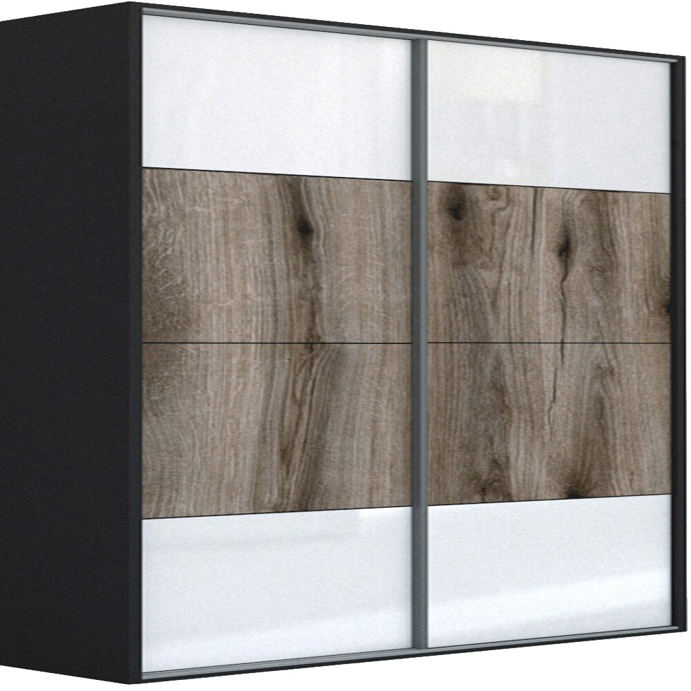 Dressing Genarom LEX C, Gri Lucios / Stejar Monastery M, 241 x 240 x 66 cm