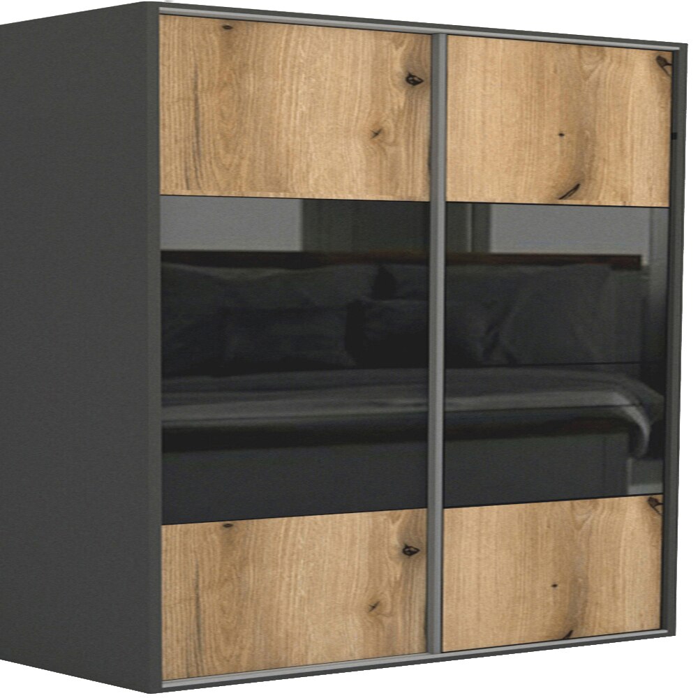 Dressing Genarom LEX B, Stejar Wotan / Negru Lucios M, 241 x 240 x 66 cm